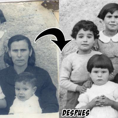 19540111 Teresa Ino Tomasa Manolo Y Agustina Antes Despues