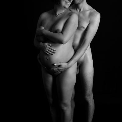 Fotografía de estudio de embarazada