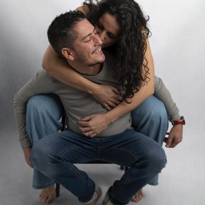 Fotografía de estudio de pareja