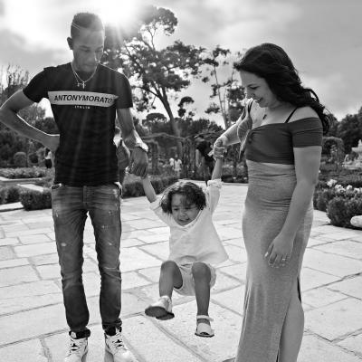 Fotografía de estudio de familia