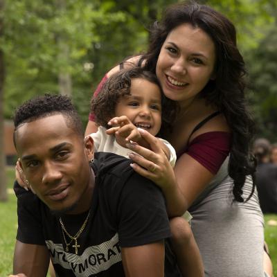 Fotografía de estudio de familia
