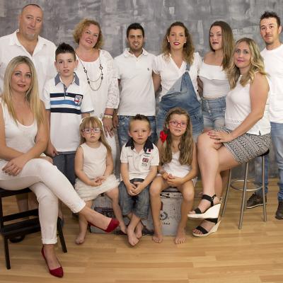 Fotografía de estudio de familia