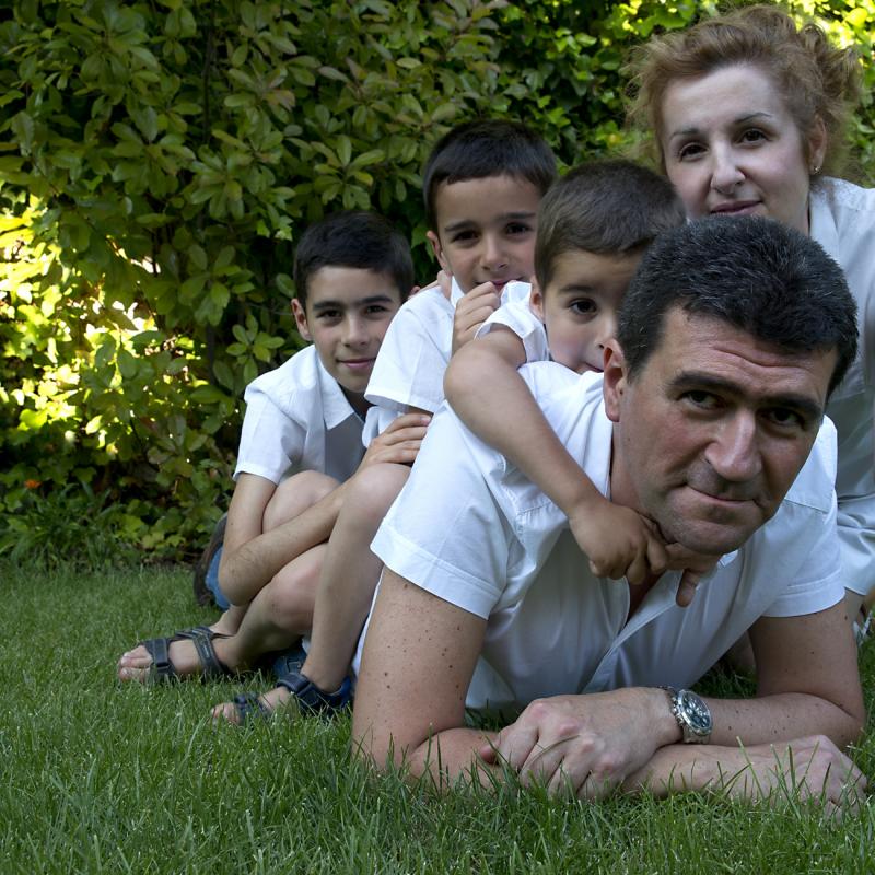 Fotografía de estudio de familia